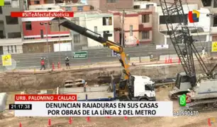 Callao: vecinos denuncian que obras de Línea 2 están causando daños a sus viviendas