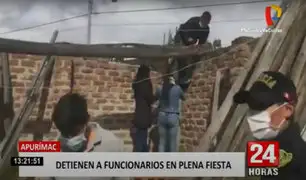 Apurímac: trabajadores públicos intentan huir al ser intervenidos por celebrar aniversario