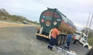 Piura: pasajeros de bus salvaron de morir tras impacto contra camión cisterna de combustible