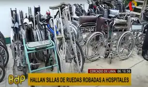 Cercado: detienen a sujeto que robó 25 sillas de ruedas que pertenecerían al Hospital Loayza