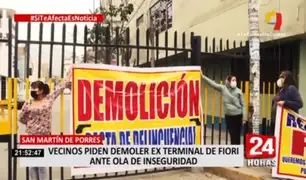 SMP: vecinos piden demoler ex terminal de Fiori ante ola de inseguridad
