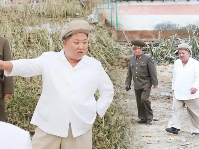 Reapareció Kim Jong-un inspeccionando daños por el tifón Maysak
