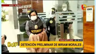 Mirian Morales llegó así a la Prefectura tras detención en Surco