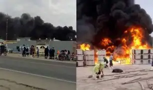 Dantesco incendio se registró en empresa agroindustrial de Lambayeque