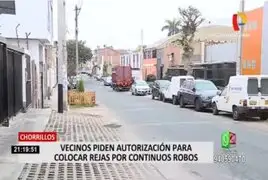 Vecinos de La Campiña de Chorrillos piden enrejar calle por constantes robos
