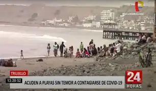 Trujillo: detienen a veraneantes sin mascarillas en playa Huanchaco