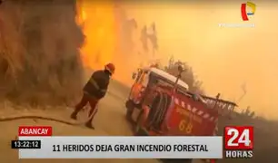 Incendio forestal se sale de control y deja dos muertos y 9 heridos en Abancay