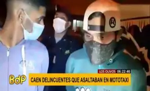 Caen extranjeros que arrebataban celulares en Los Olivos a bordo de una mototaxi