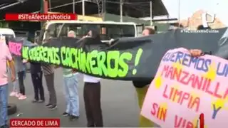 Cercado de Lima: Vecinos de Manzanilla realizan plantón para protestar por invasión de ambulantes