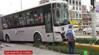 Choque de buses del Metropolitano deja 15 heridos en San Martín de Porres