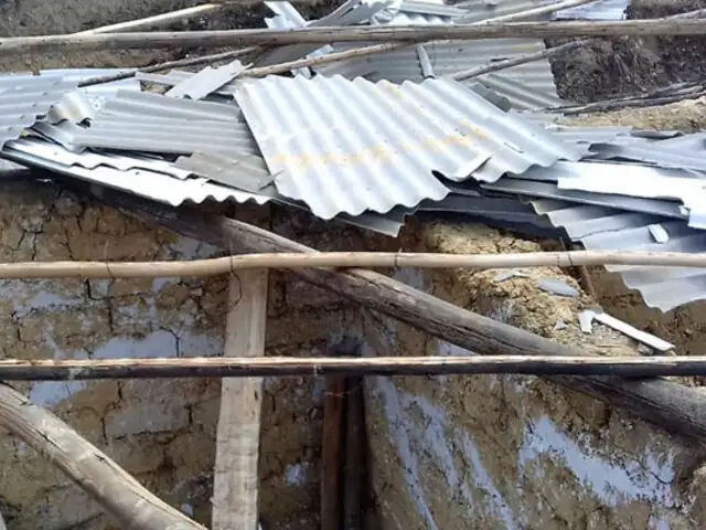 Vientos huracanados se llevan hasta los techos de varias viviendas en Tarapoto