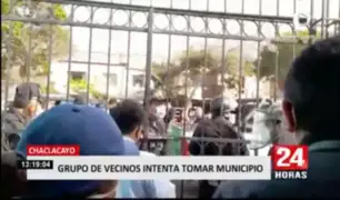 Chaclacayo: vecinos trataron de tomar municipio porque afirman que están abandonados