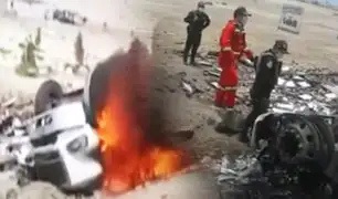 Chofer muere calcinado al incendiarse tráiler en Huaral