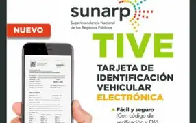 ¡Atención! Sunarp implementará entrega de tarjeta de propiedad vehicular electrónica