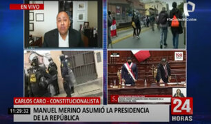 Carlos Caro: "este es un gabinete de transición muy parecido al de Paniagua"