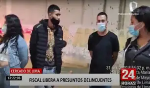 Cercado de Lima: fiscal libera a 5 delincuentes pese a encontrarles armas de fuego y droga