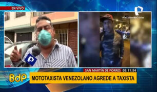 SMP: mototaxista venezolano agredió a taxista