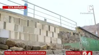 Chorrillos: Colocan muro de concreto en Playa La Herradura tras denuncia de Panamericana Tv