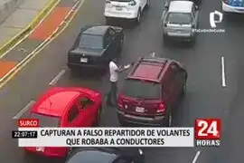 Surco: atrapan a falso repartidor de volantes que robaba a conductores