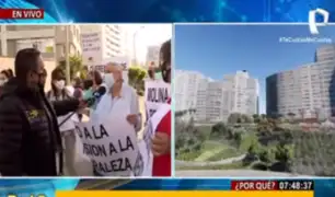 Vecinos de Miraflores protestan por construcción de parque Bicentenario