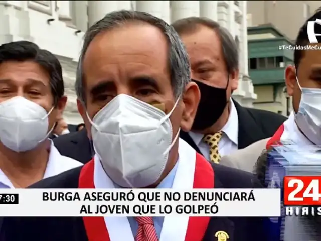Congresista Ricardo Burga aseguró que no denunciará al joven que lo golpeó