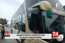 Ica: Así los manifestantes permitieron pase de buses con personas vulnerables