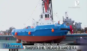 "Guanay": moderno remolcador transporta 30 mil toneladas de guano de islas