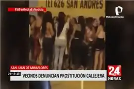 Vecinos atemorizados por la prostitución que se apodera de calles en SJM
