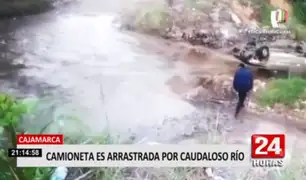 Cajamarca: camioneta fue arrastrada por la corriente del río Porcón