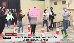 Vecinos de Magdalena protestan por construcción de edificios de 18 pisos