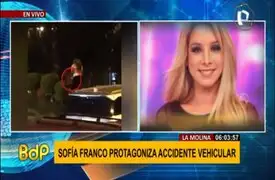 Sofía Franco provoca doble accidente vehicular en estado de ebriedad