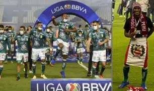 Pedro Aquino celebró título de Liga MX con chullo y bandera peruana