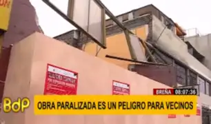 Breña: vecinos exigen a municipio dar solución a peligrosa obra paralizada