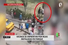 Los Olivos: a golpes se enfrentaron vecinos por colocación de reja en parque