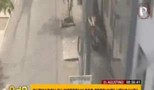 El Agustino: prenden fuego a mototaxi en presunta venganza de delincuentes