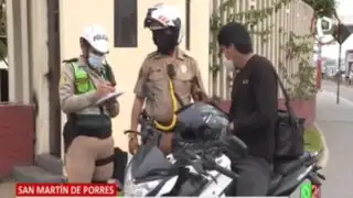 Por invadir ciclovías: Multan con 344 soles a motociclistas en San Martín de Porres