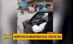 Chofer escapa de intervención llevándose a inspector de tránsito en el capot de su auto