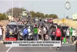 La Libertad: Vehículos particulares y buses interprovinciales permanecen varados por bloqueos