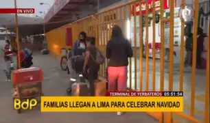 Terminal Yerbateros: familias llegan a Lima para celebrar NocheBuena