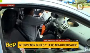 Navidad: ATU interviene buses y taxis no autorizados