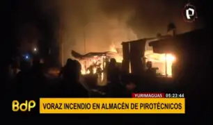 Yurimaguas: dos viviendas que almacenaban pirotécnicos quedaron en cenizas por incendio