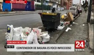 Cercado: vecinos piden al alcalde que retire insalubre contenedor de basura