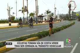Ciclistas tomaron la Costa Verde aprovechando restricción vehicular por Navidad
