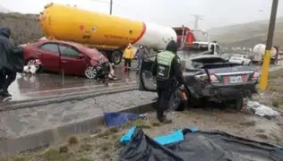 Tragedia en La Oroya: 5 muertos tras choque entre dos vehículos
