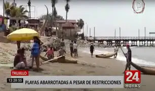 Bañistas abarrotaron playas de Huanchaco y Huanchaquito en Trujillo