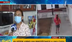Surco: familia denuncia inseguridad luego de que su casa fuera atacada con cohetones