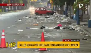 Calles del Callao se encuentran sucias por huelga de trabajadores de limpieza