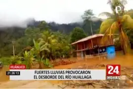 Huánuco: Fuertes lluvias provocaron el desborde del río Huallaga