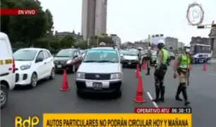 Policía de Tránsito controla circulación de vehículos por Año Nuevo