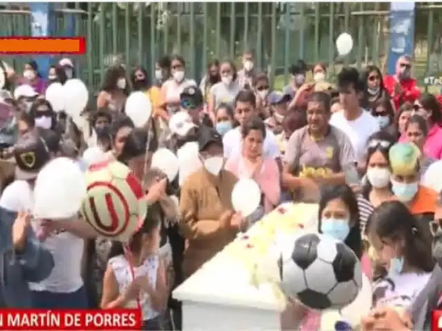 SMP: dan último adiós a niño que murió al caerle un arco de fútbol en la cabeza